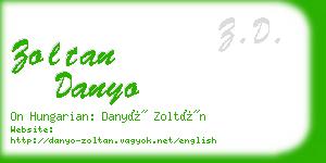 zoltan danyo business card
